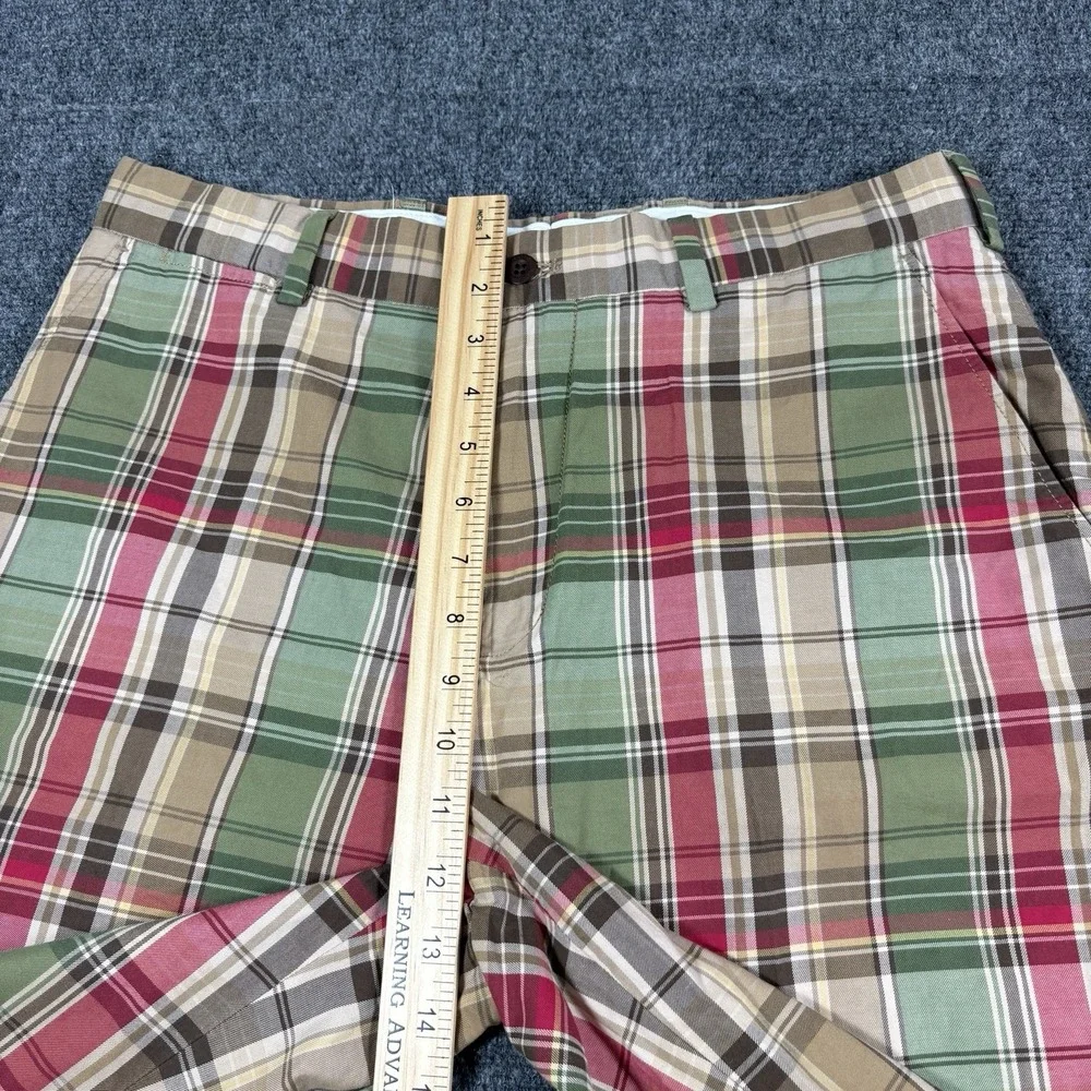 POLO Golf Ralph Lauren Men's 32x10 Shorts Madras Plaid Links Fit Flat Front Prep